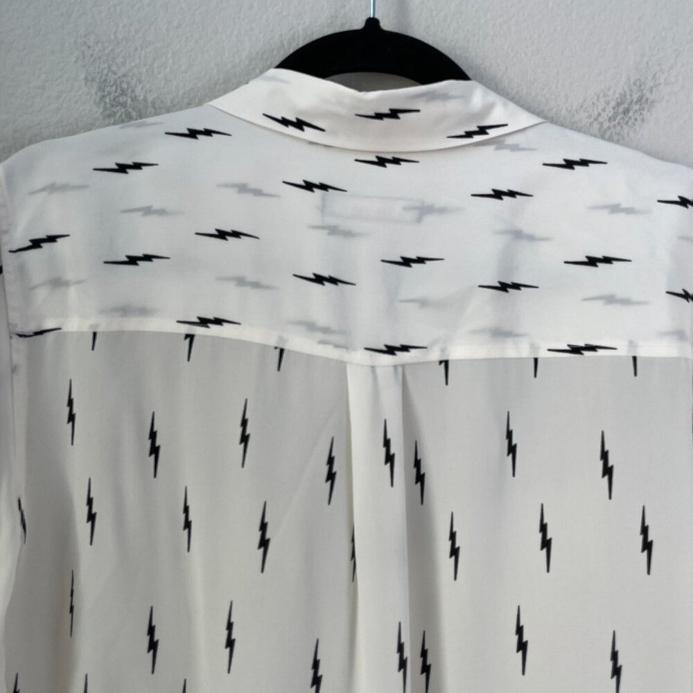 Equipment X Kate Moss Womens Large Slim Signature Button Up 100% Silk Blouse Top - Picture 11 of 12